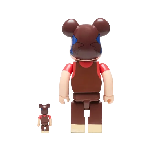 400%   100% Bearbrick Pekochan Chocolate Milky