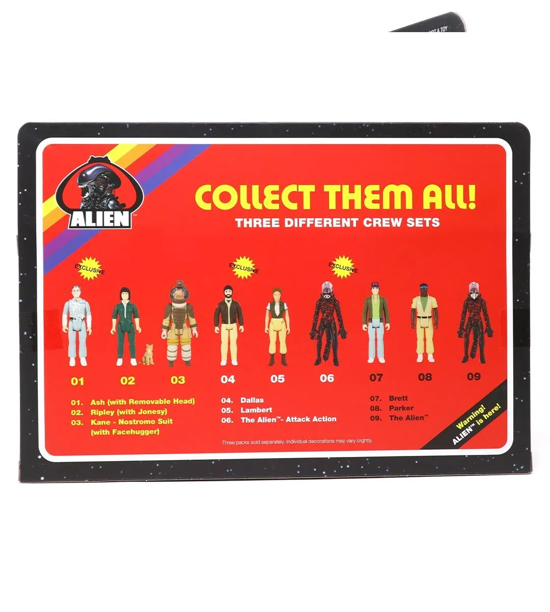 Alien ReAction Figures 3-Pack - Pack B