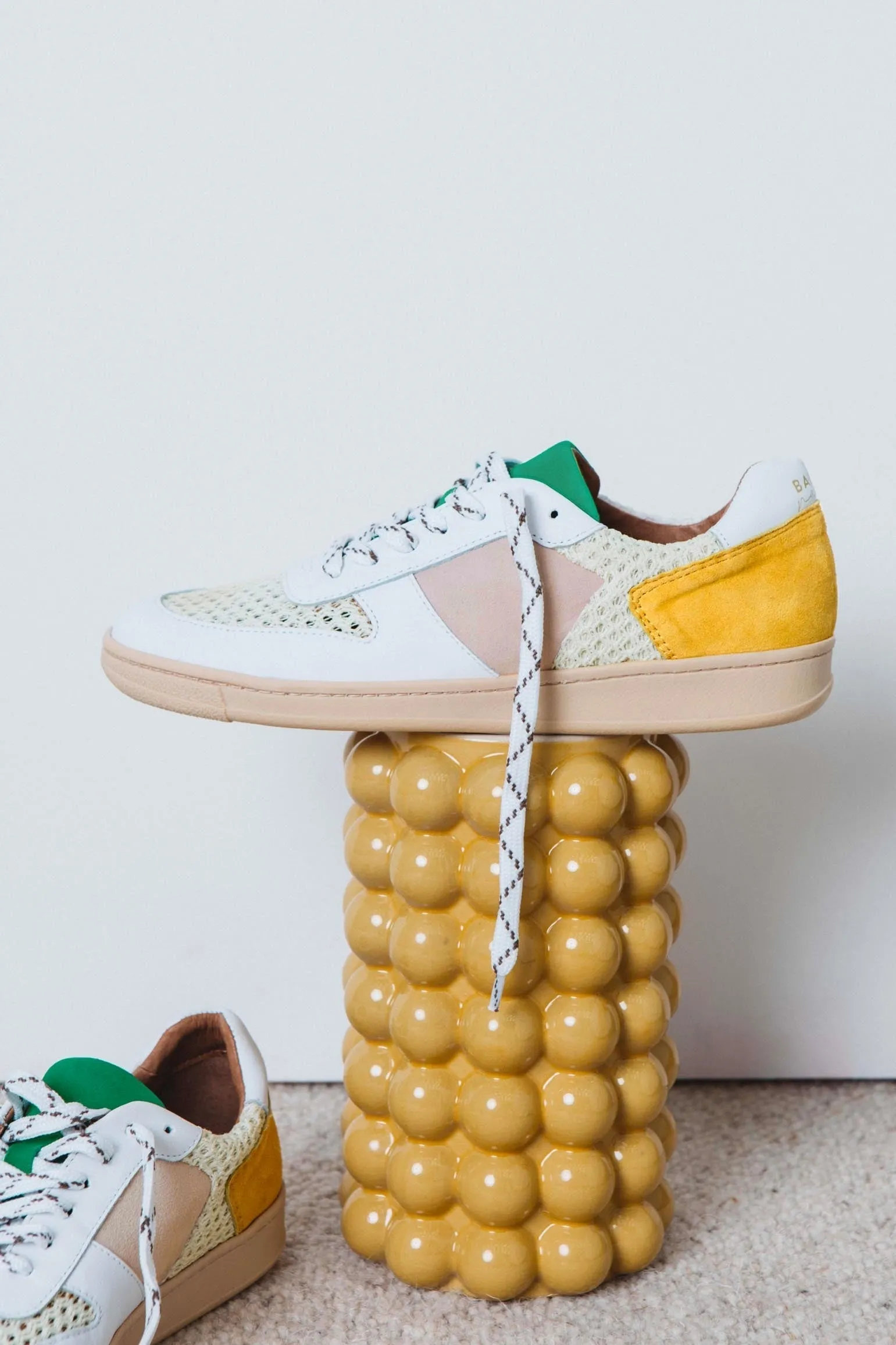 Baskets Colin multicolores vert et jaune