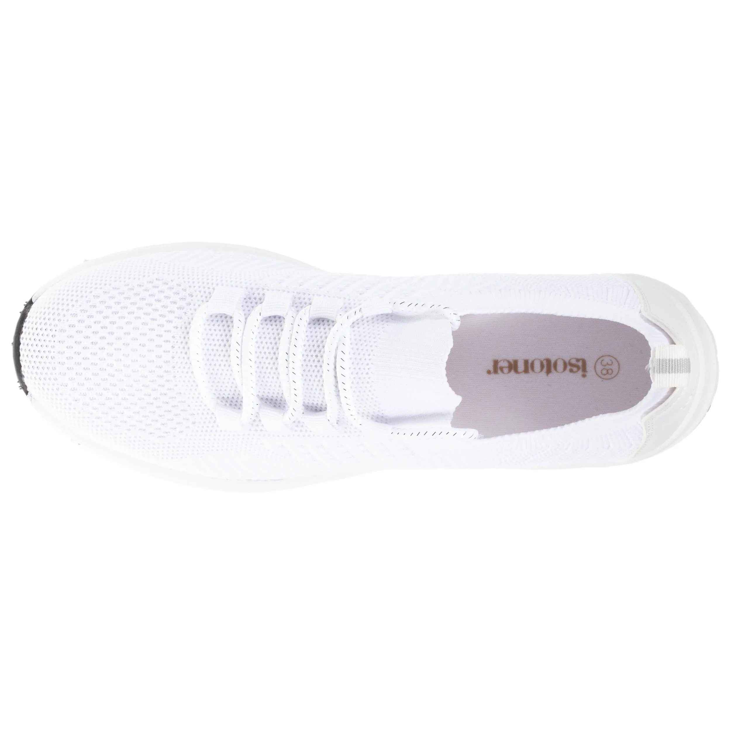 Baskets Confort Femme slip-on à lacets Blanc