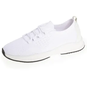 Baskets Confort Femme slip-on à lacets Blanc