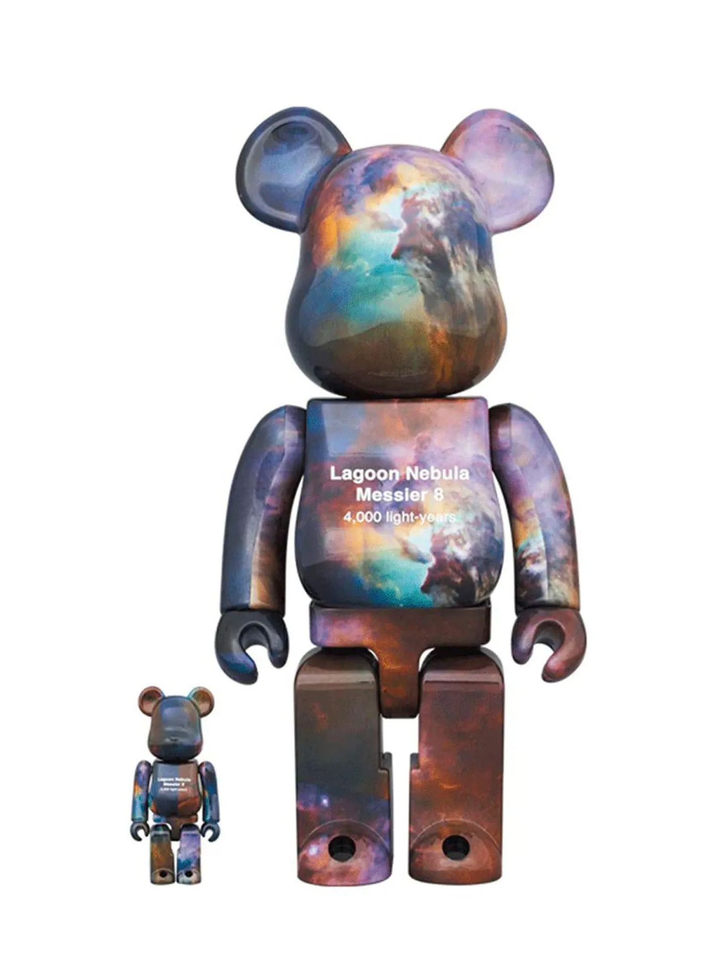 BE@RBRICK 400% und 100% - SÆT - HUBBLE SPACE TELESCOPE LAGOON NEBULA MESSIER 8