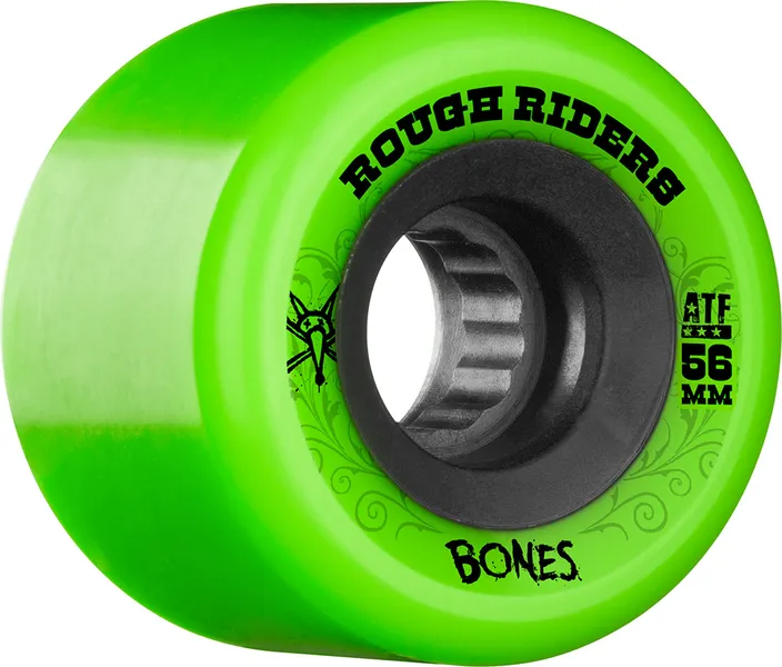 BONES WHEELS (JEU DE 4) ATF ROUGHRIDERS 56MM