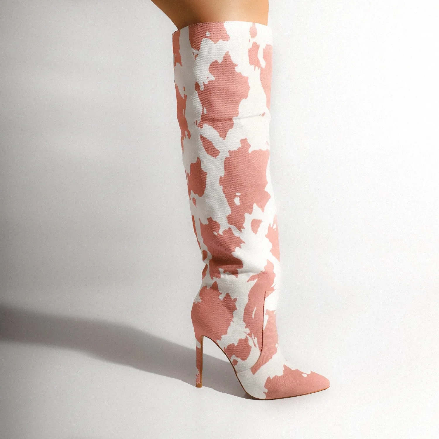 Botas Cooper cowprint rosa