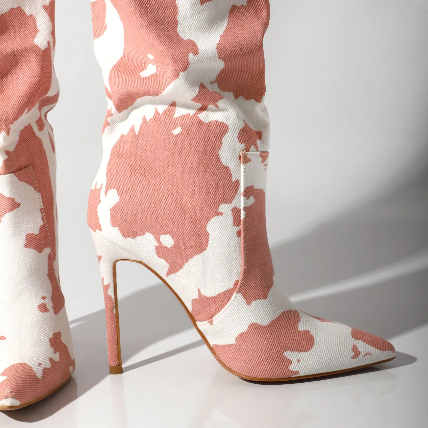 Botas Cooper cowprint rosa