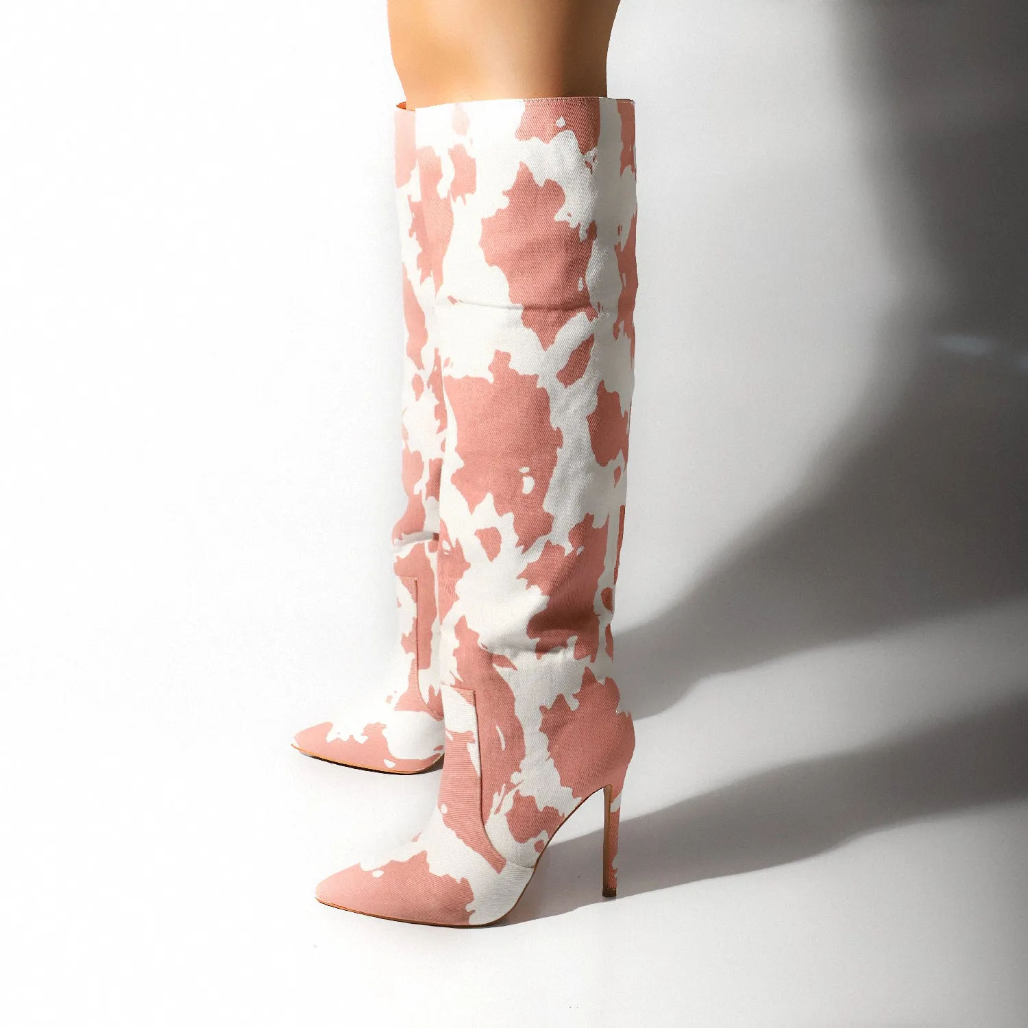 Botas Cooper cowprint rosa