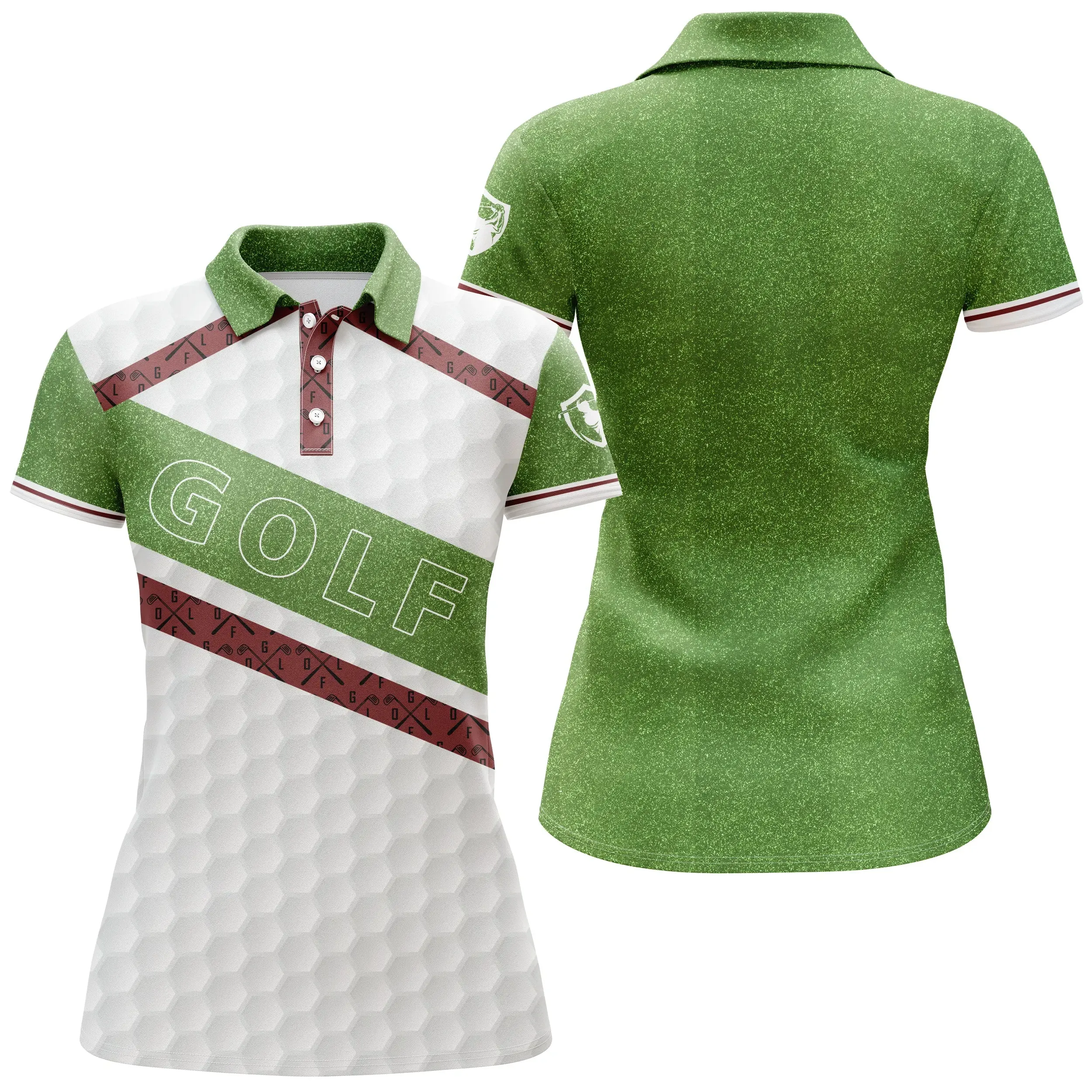 Cadeau Original Personnalisé Golfeur, Polo de Sport Homme Femme, Polo à Séchage Rapide, Impression Parcours de golf, Club de Golf - CTS12052211