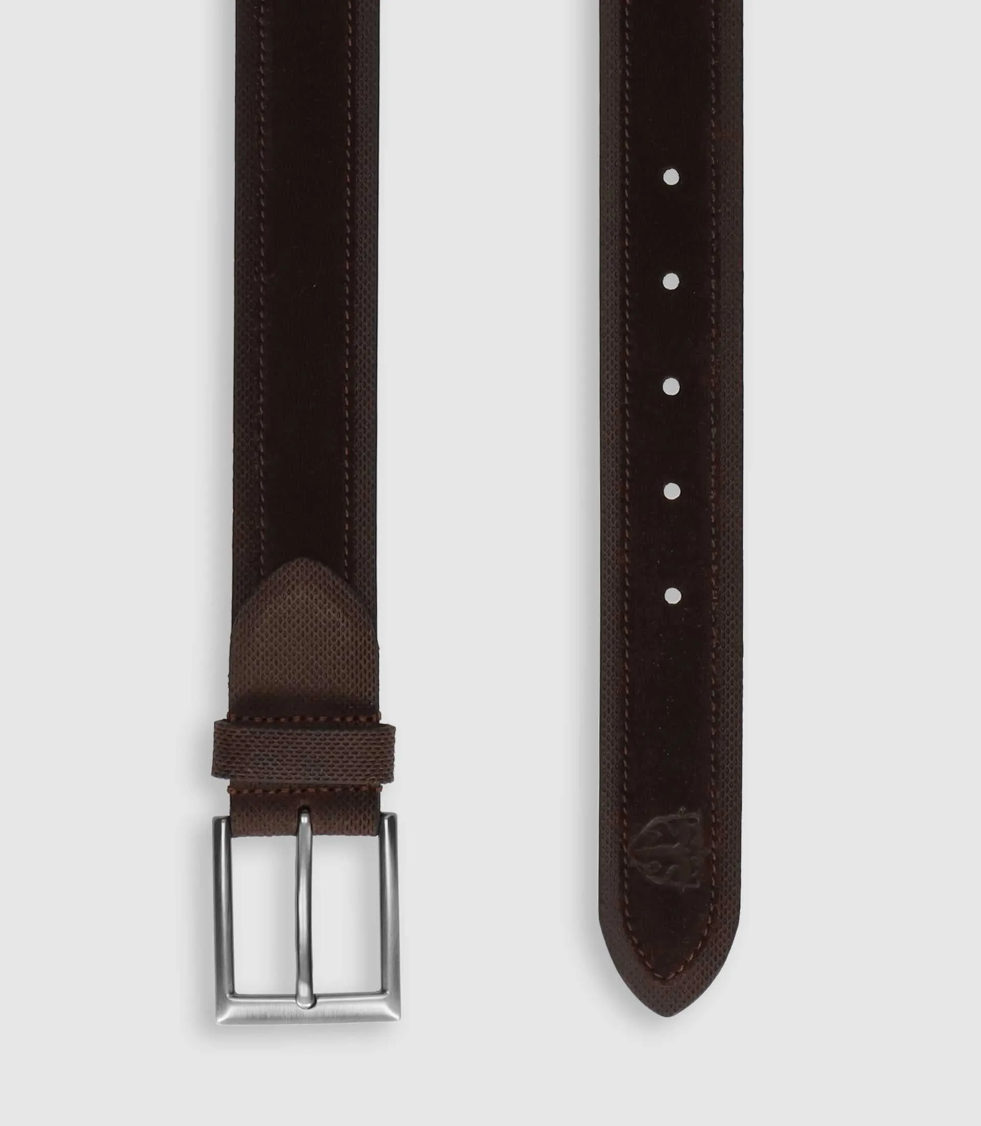 Ceinture 35mm en cuir marron CYANG