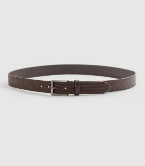 Ceinture en cuir marron "Xav"