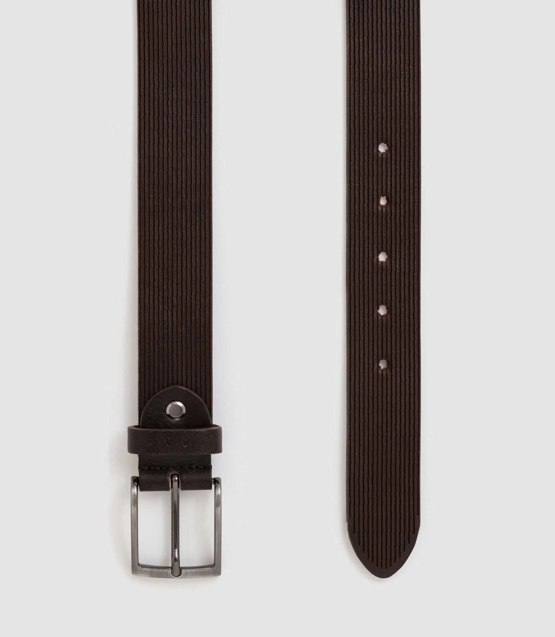 Ceinture en cuir marron "Xav"