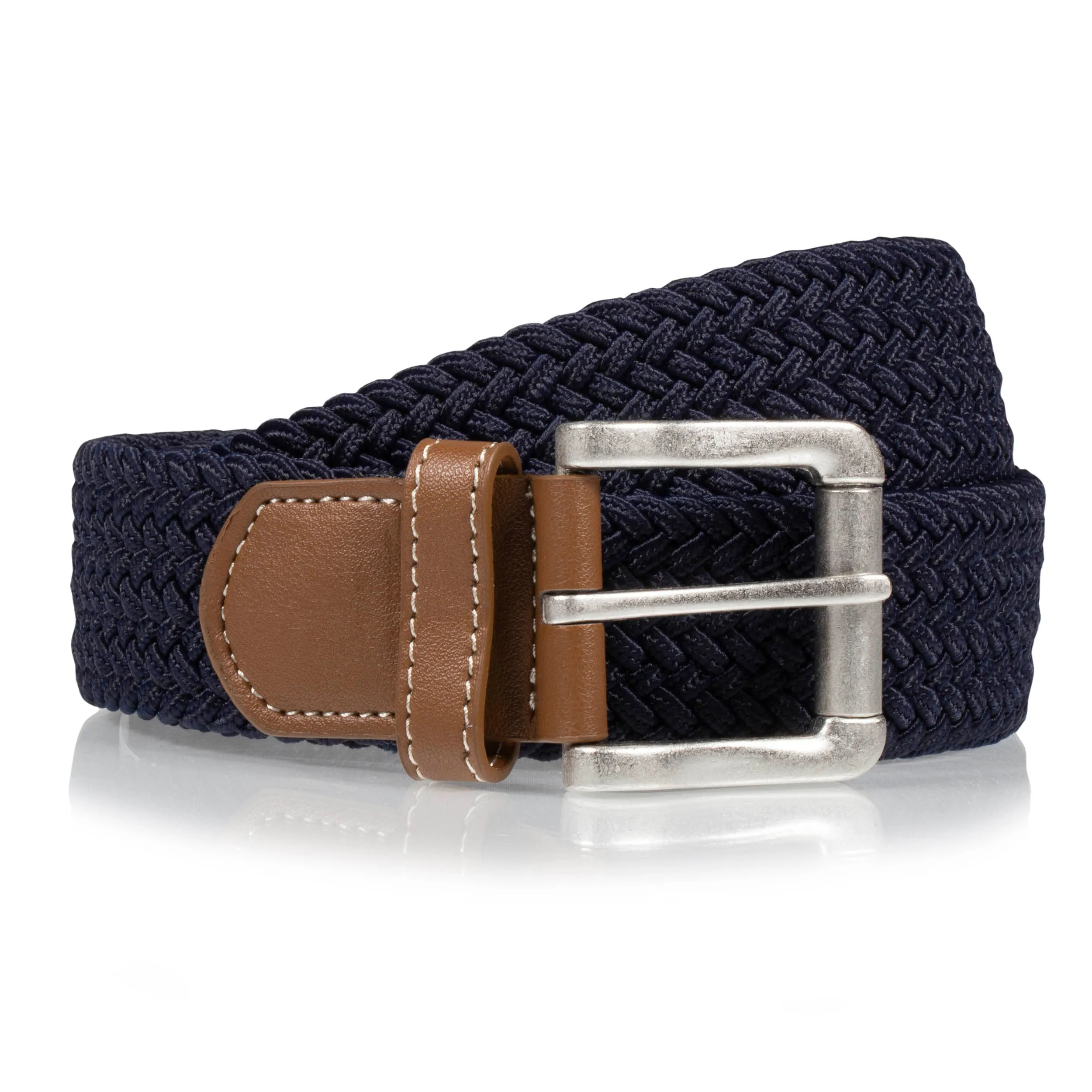 Ceinture Homme tissu tressé Marine