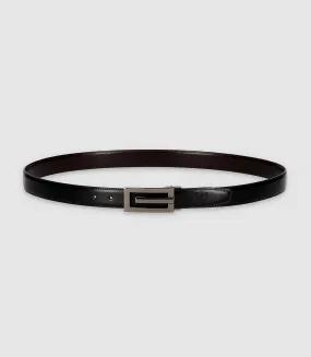 Ceinture réversible 30mm noire et marron CLIP