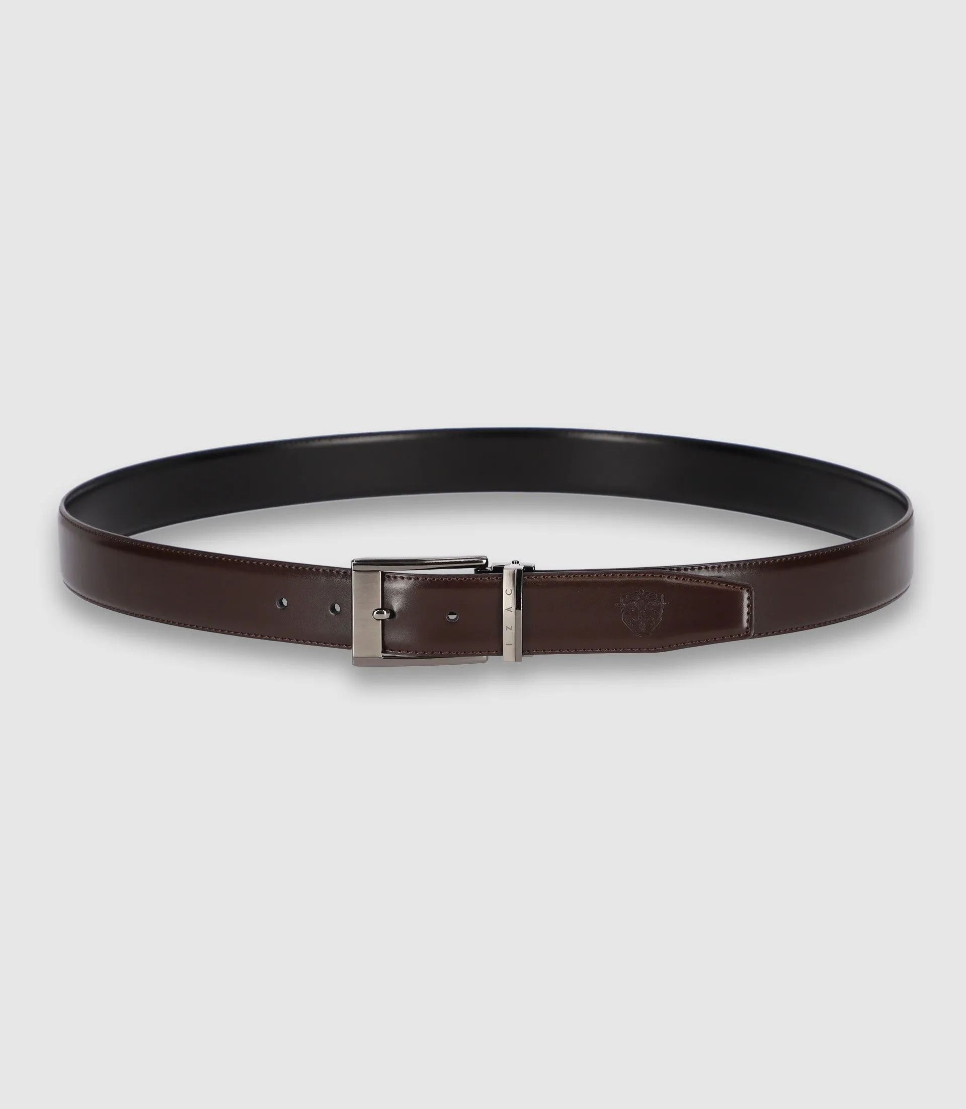 Ceinture réversible 35mm ajustable marron et noire CLASSY