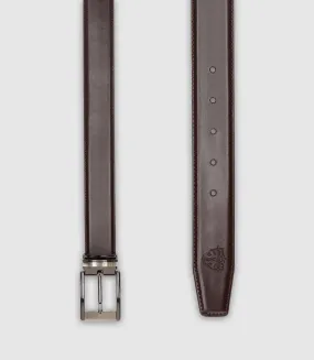 Ceinture réversible 35mm ajustable marron et noire CLASSY