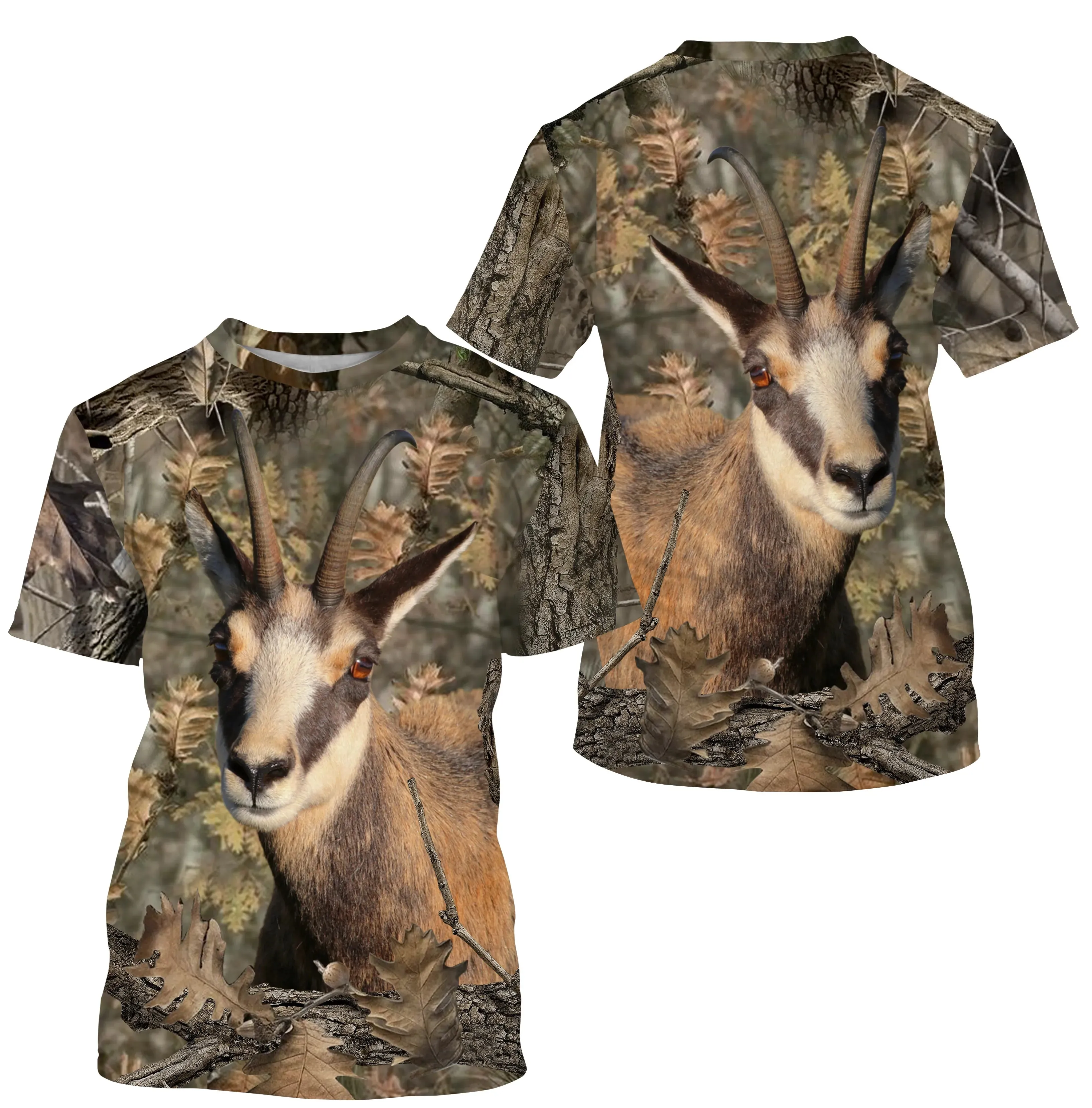 Chasse à l'approche au Chamois, T shirt Chasseur, Camouflage, Vêtements de Chasse - CTS24052226