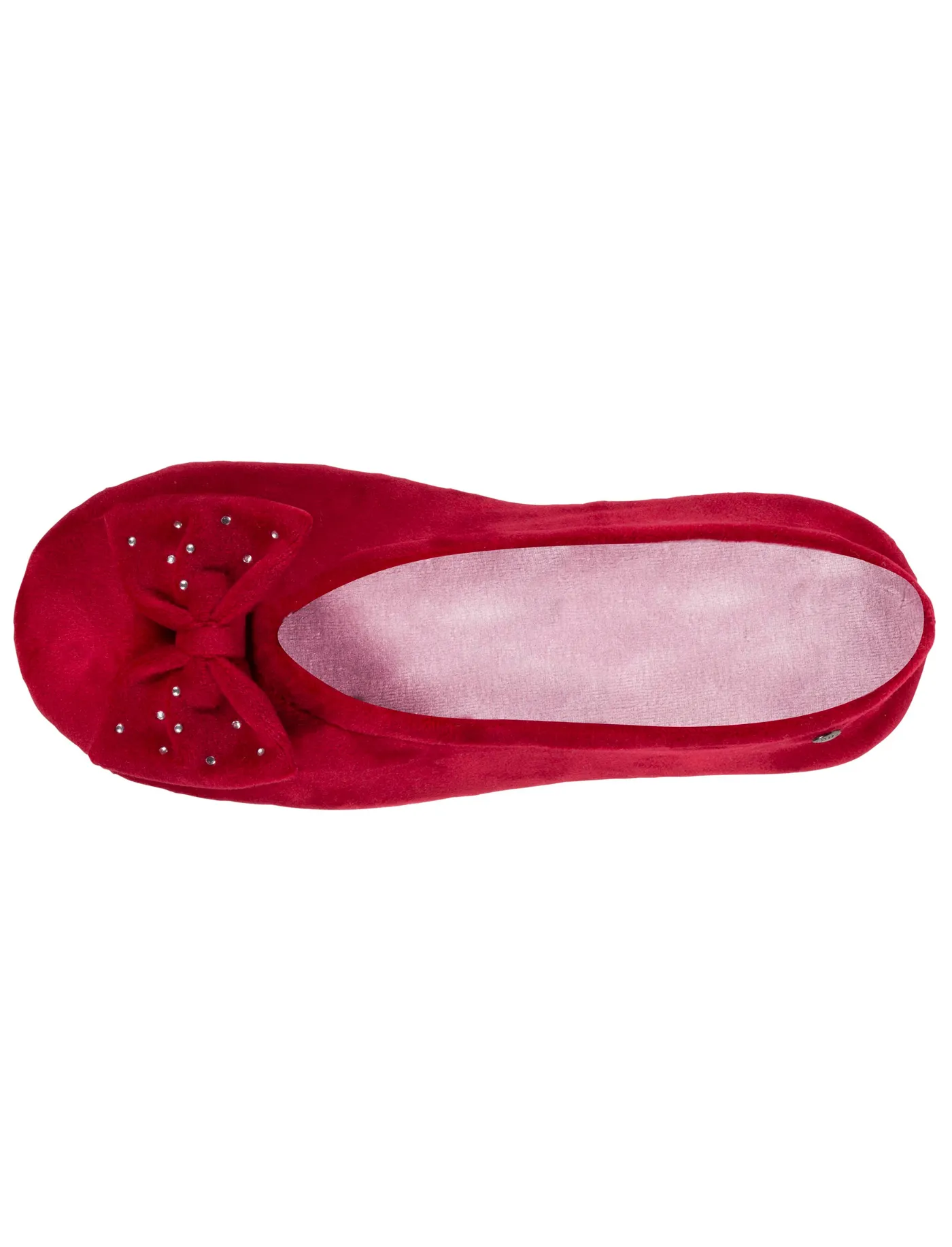 Chaussons ballerines Femme grand noeud strass