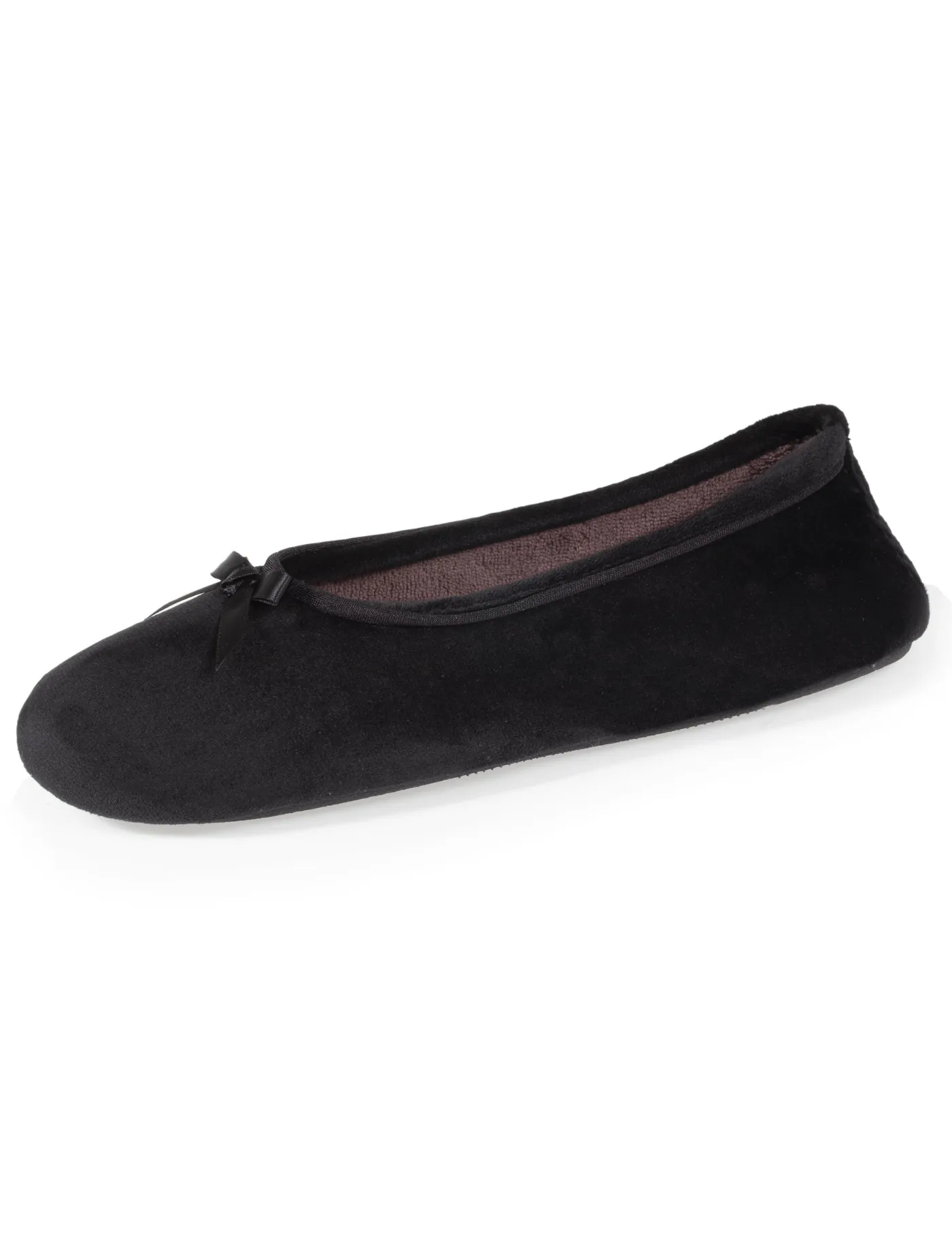 Chaussons ballerines Femme Noir/Pois