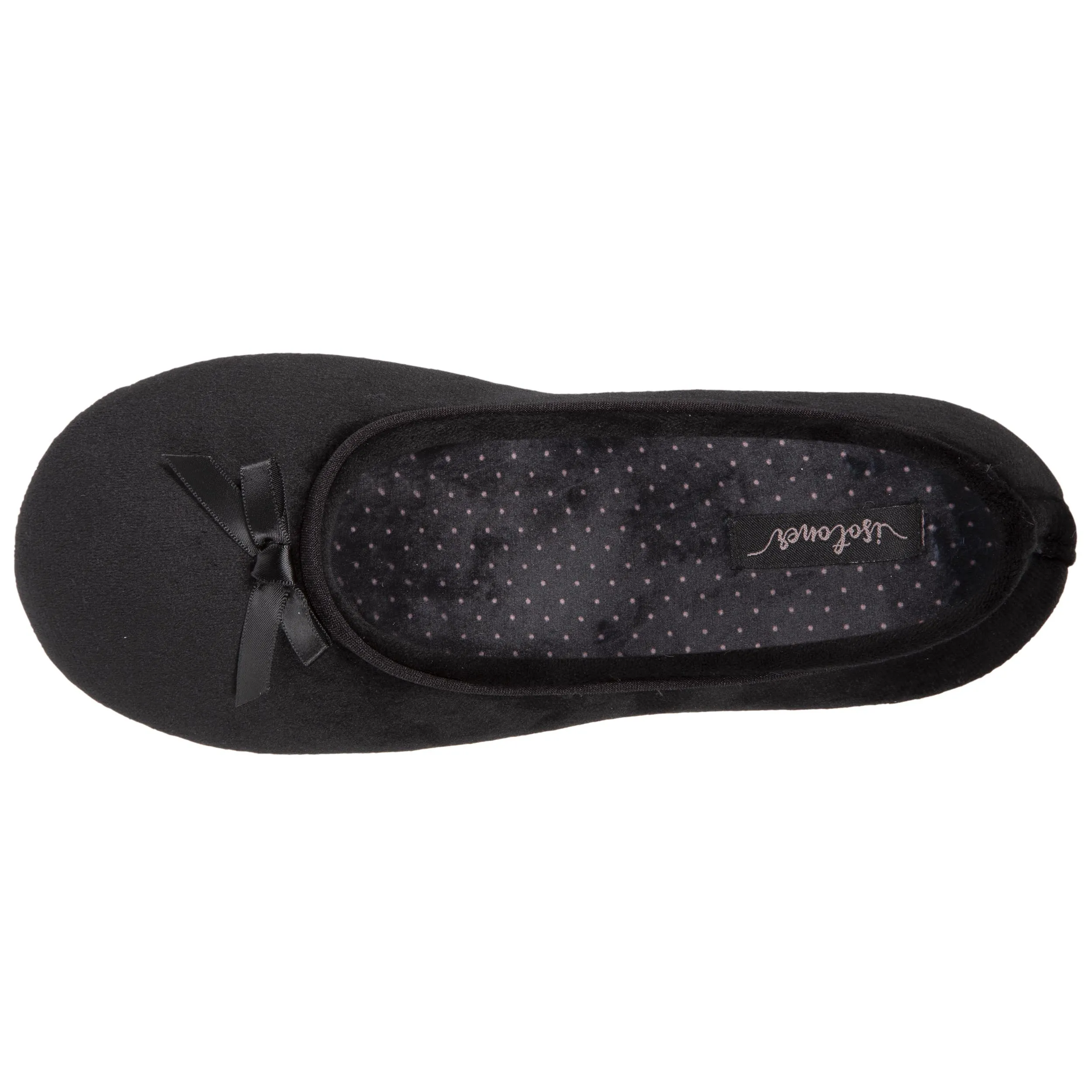 Chaussons ballerines Femme Noir/Pois