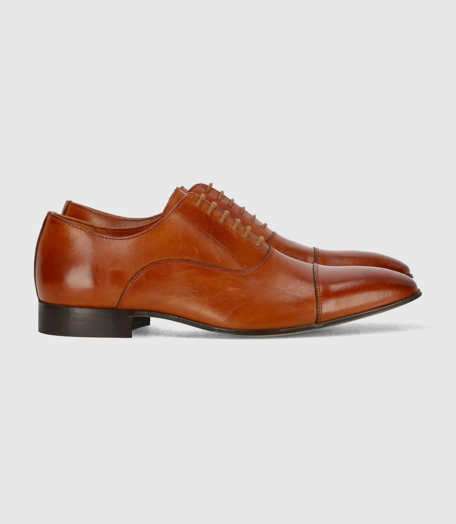 Chaussures richelieu en cuir marron