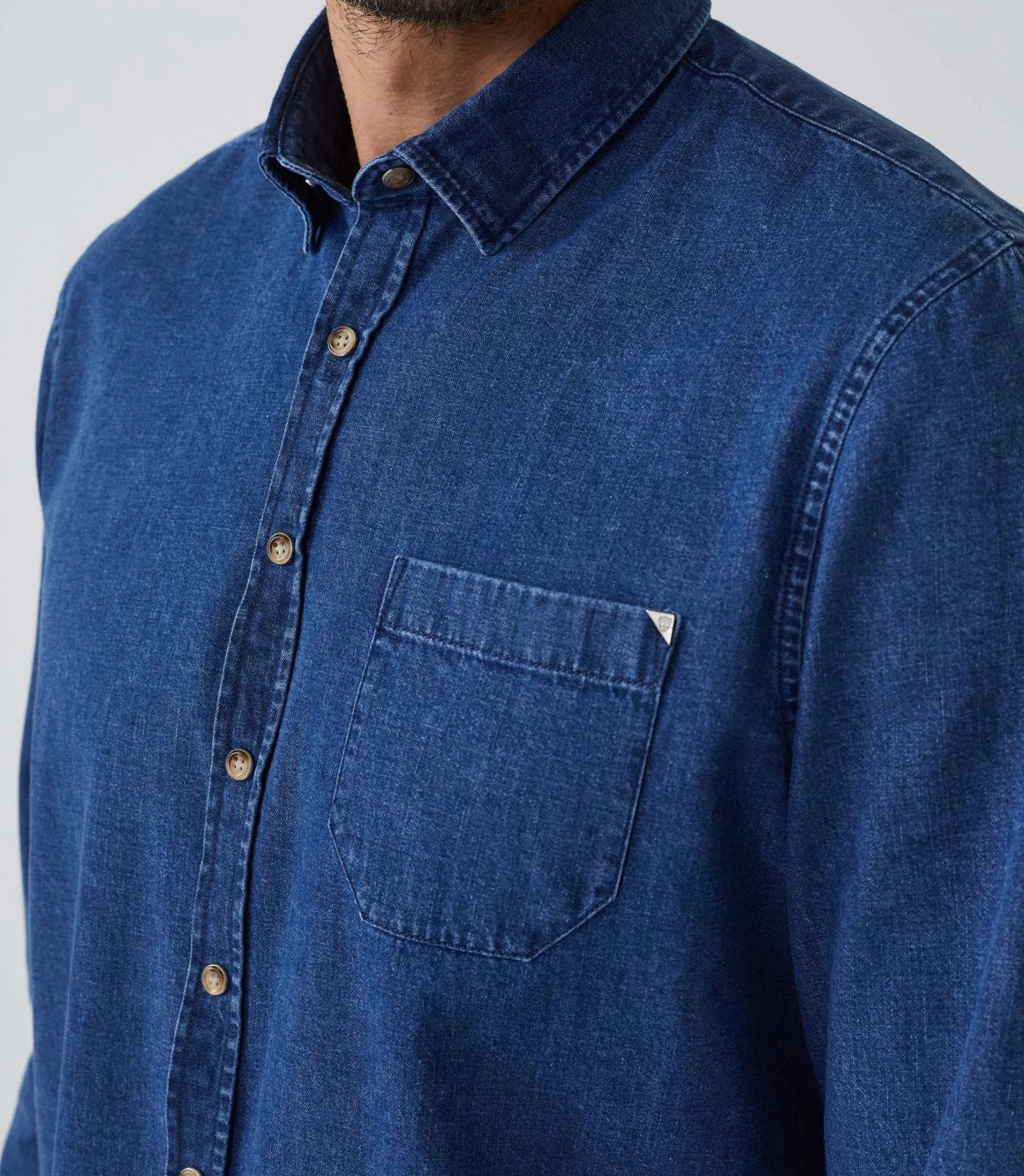 Chemise casual  denim bleu "Alba"