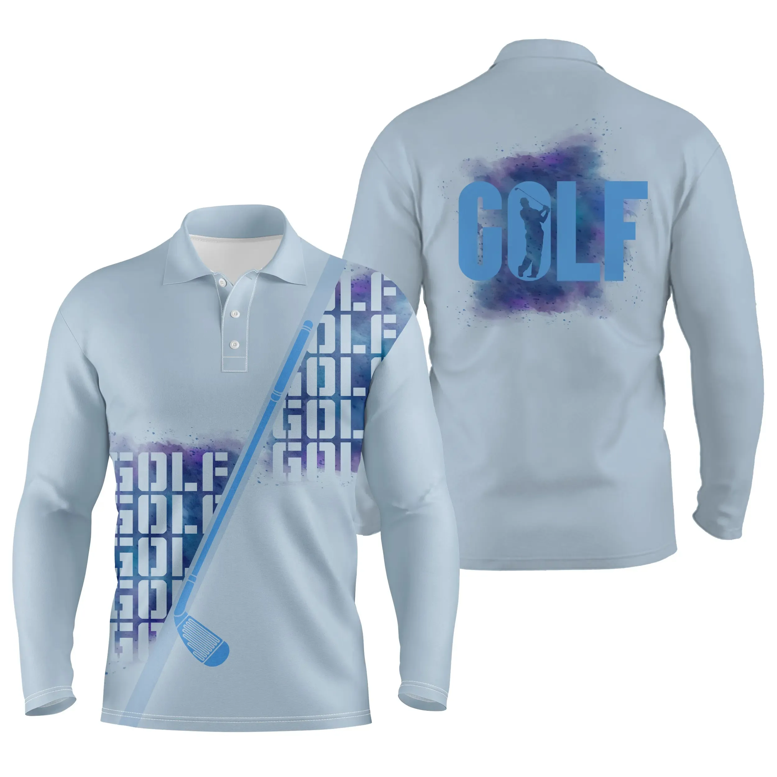 Chiptshirts - Polo de Golf Bleu, Idée Cadeau Original Pour Fan De Golf, Polo de Sport Homme Femme, Golfeur, Golfeuse - CTS25052221