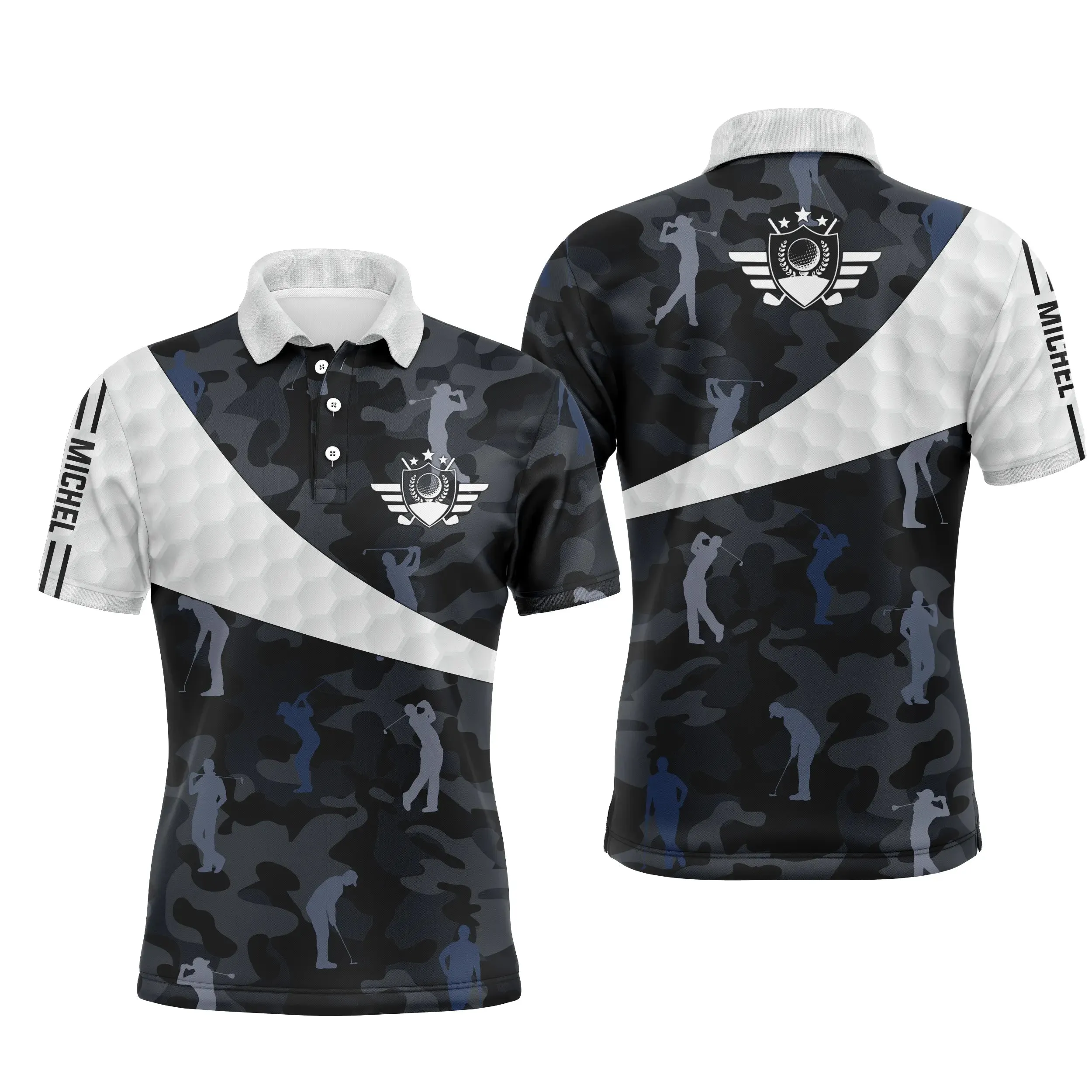 Chiptshirts - Polo De Golf, Cadeau Personnalisé Pour Fans De Golf, Polo à Séchage Rapide Homme Femme, Motifs Camouflage Golf - CTS25052204