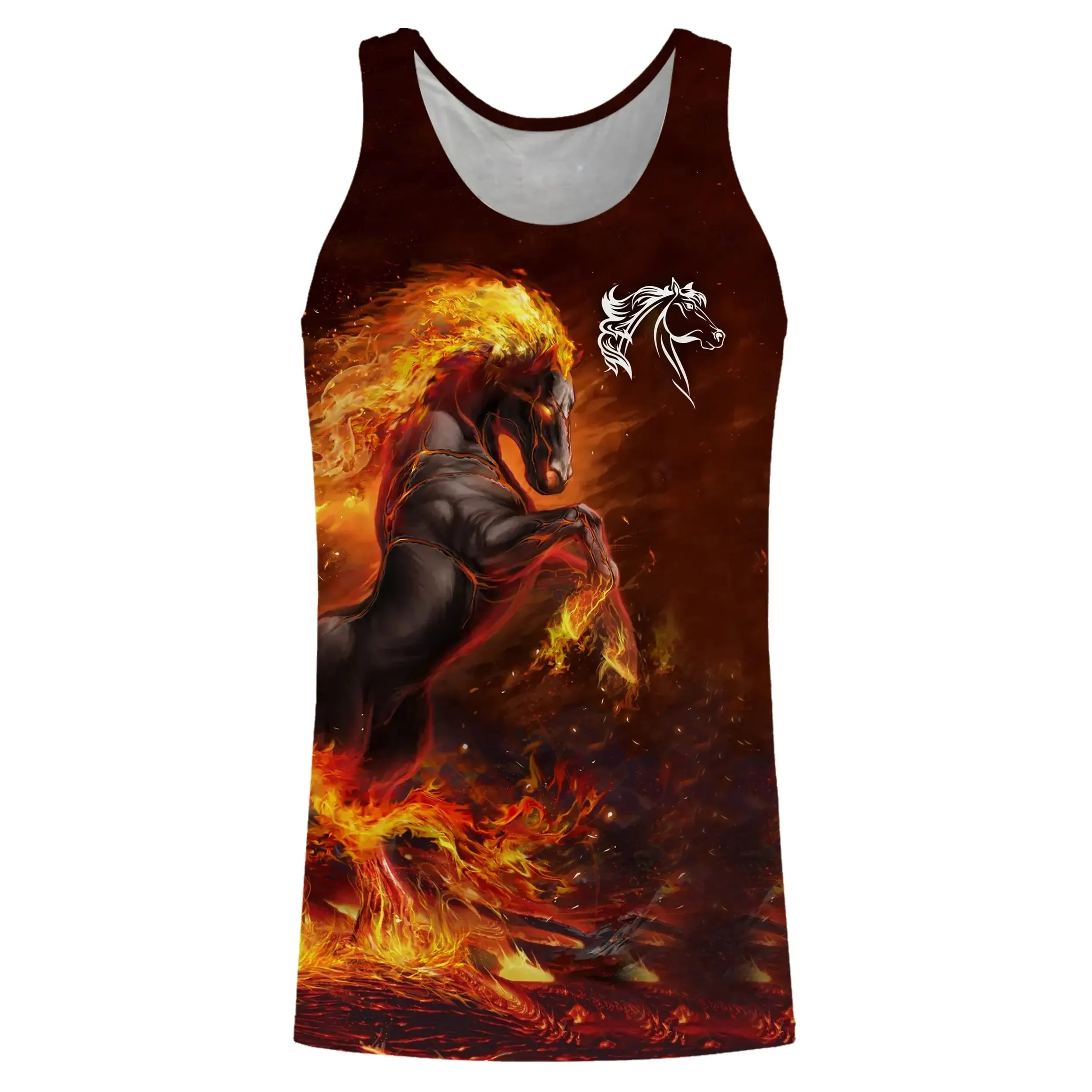 Chiptshirts T-shirt Chevaux de Feu-Cadeau Personnalisé Amoureux des Chevaux, Fan de Cheval - CTS18062215