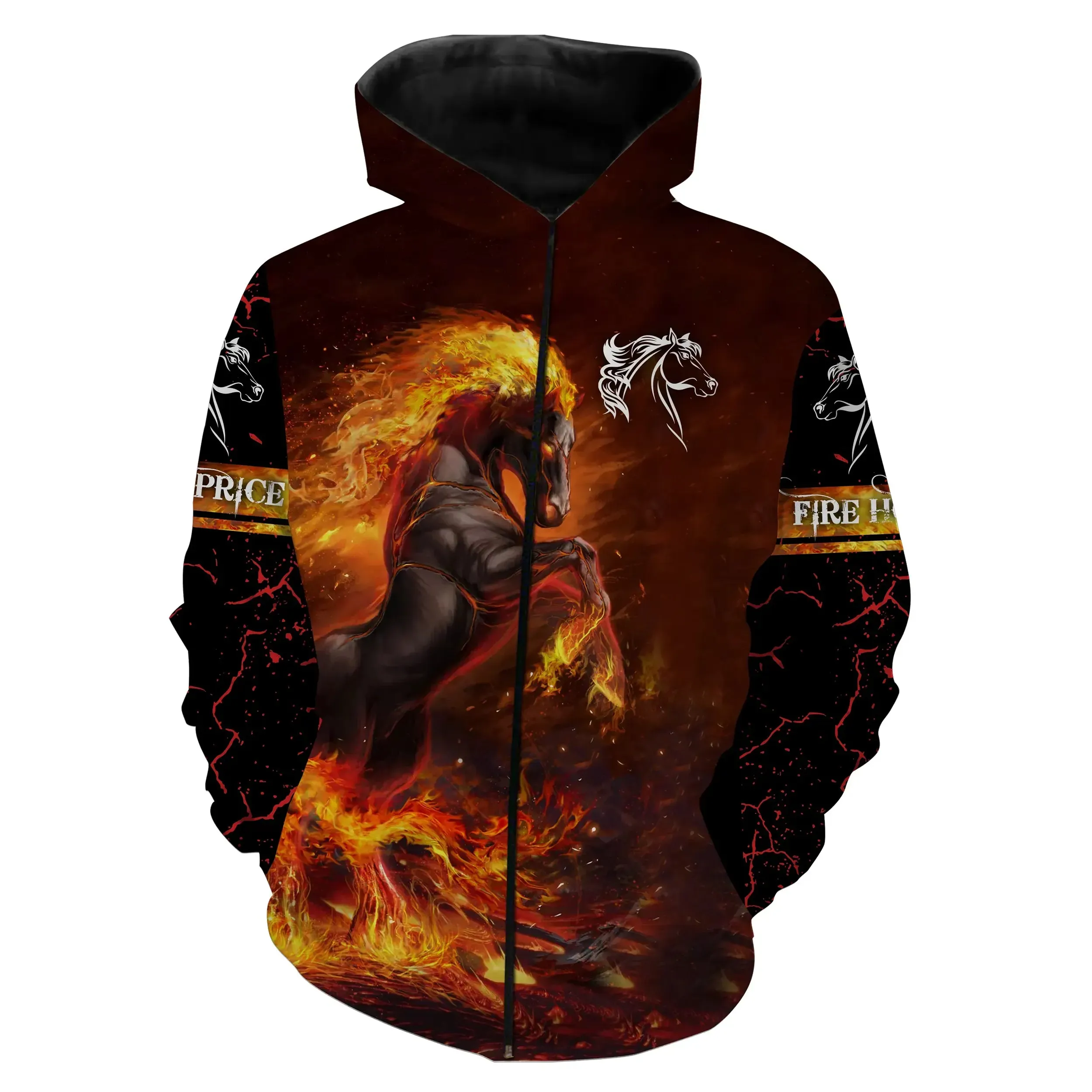 Chiptshirts T-shirt Chevaux de Feu-Cadeau Personnalisé Amoureux des Chevaux, Fan de Cheval - CTS18062215