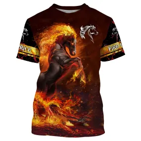 Chiptshirts T-shirt Chevaux de Feu-Cadeau Personnalisé Amoureux des Chevaux, Fan de Cheval - CTS18062215