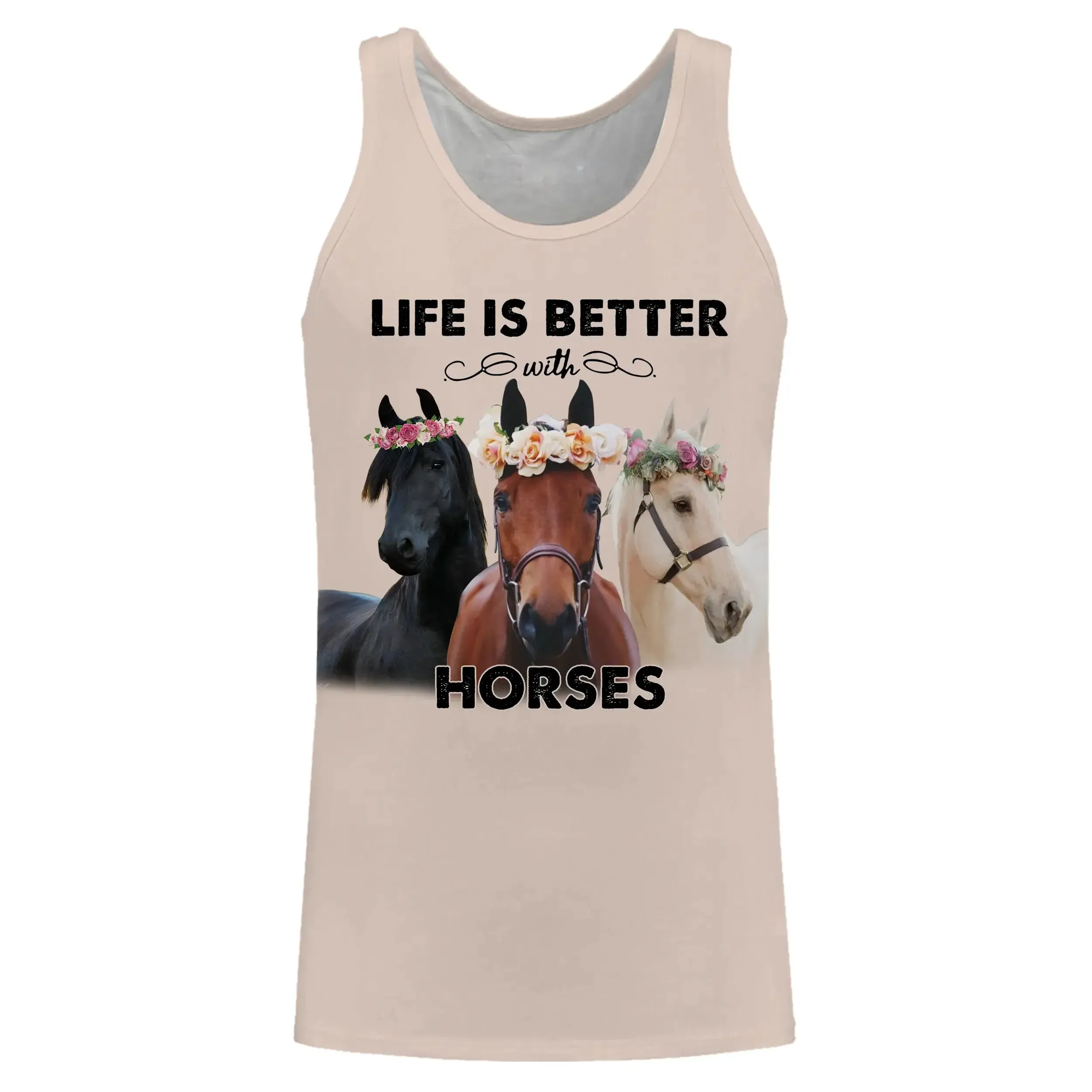 Chiptshirts T-shirt La Vie Est Meilleure Avec Les Chevaux, Equitation - CTS18062216