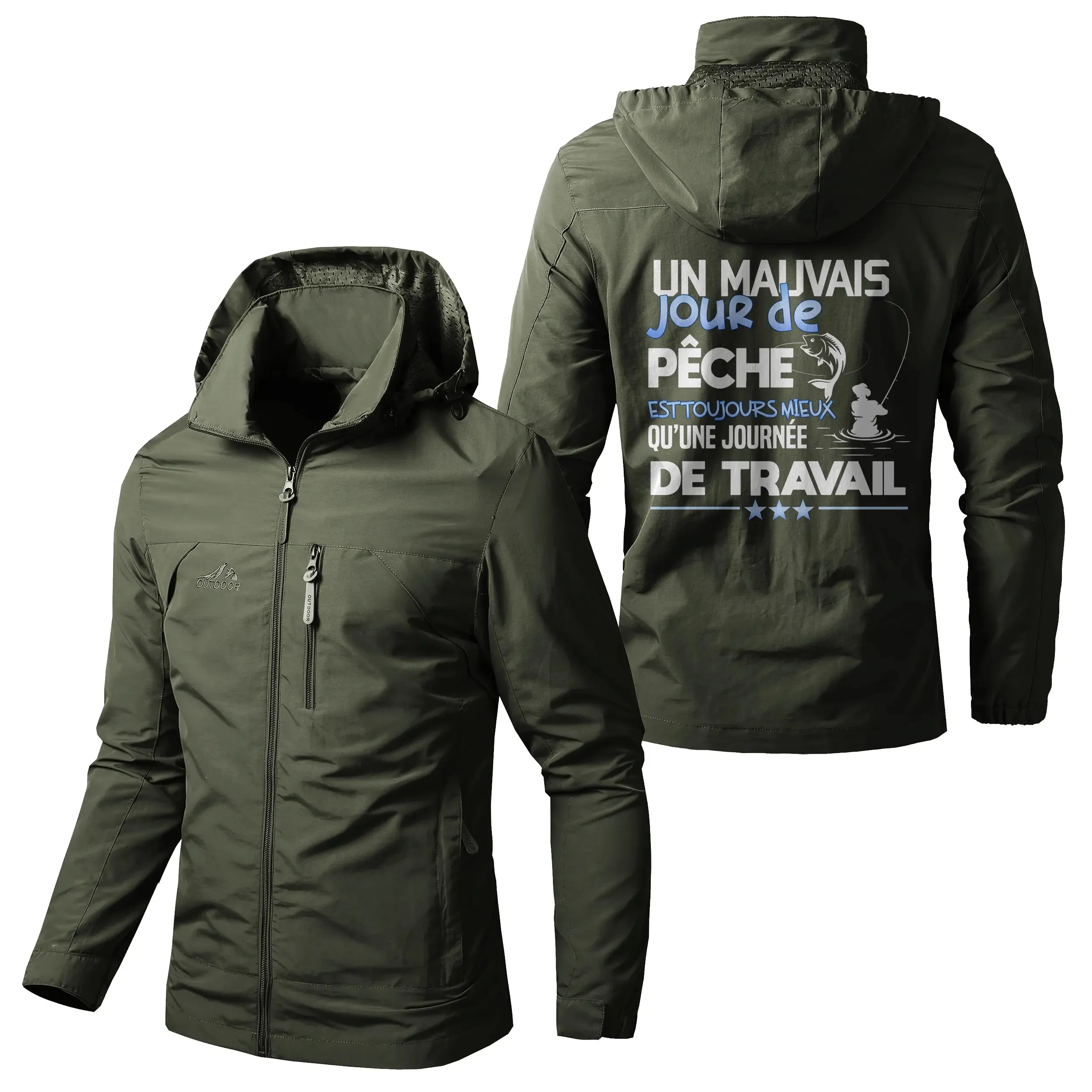 Chiptshirts Veste Imperméable et Coupe-Vent - Un Mauvais Jour De Pêche Est Toujour Mieux Qu'une Journée De Travail - CT05092346