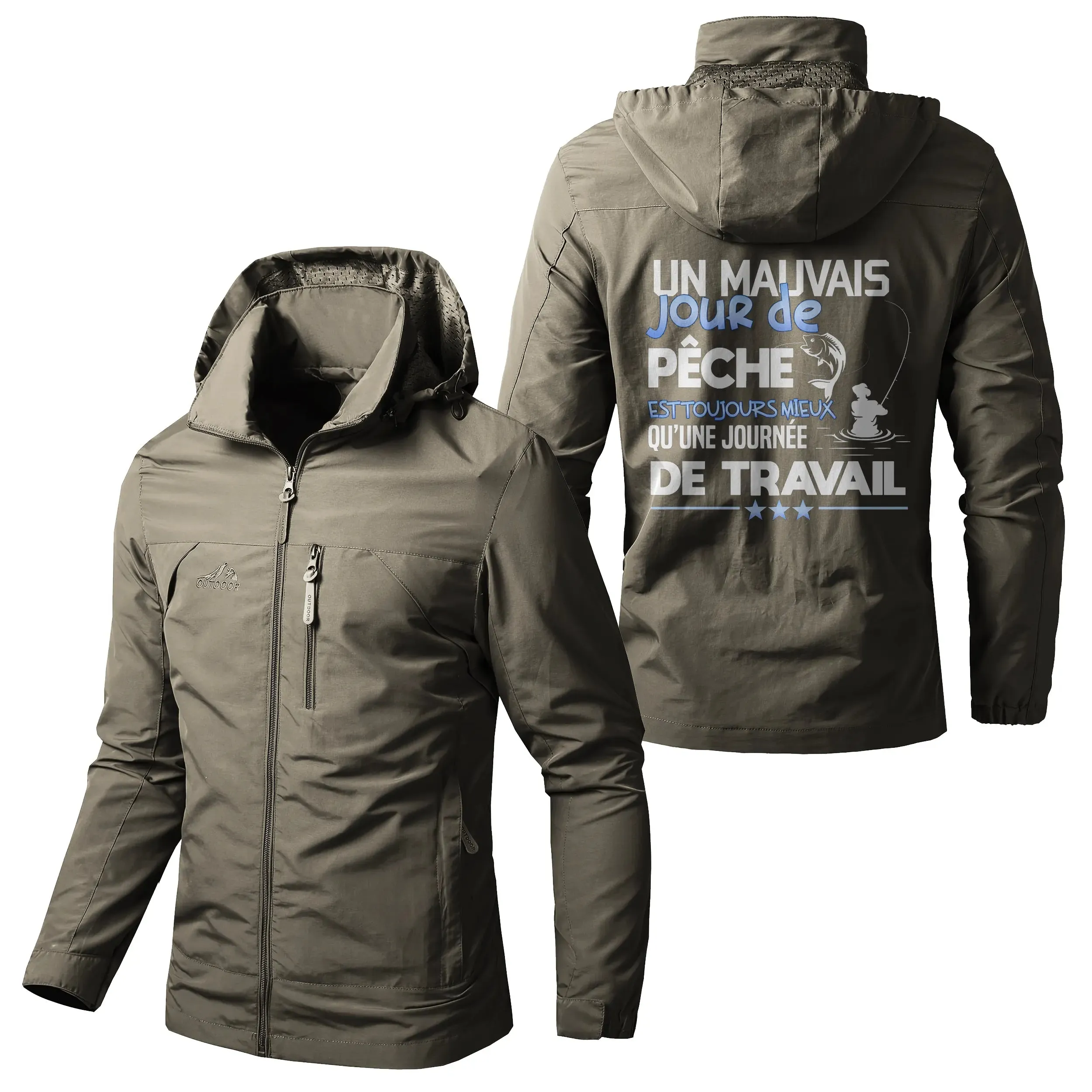 Chiptshirts Veste Imperméable et Coupe-Vent - Un Mauvais Jour De Pêche Est Toujour Mieux Qu'une Journée De Travail - CT05092346