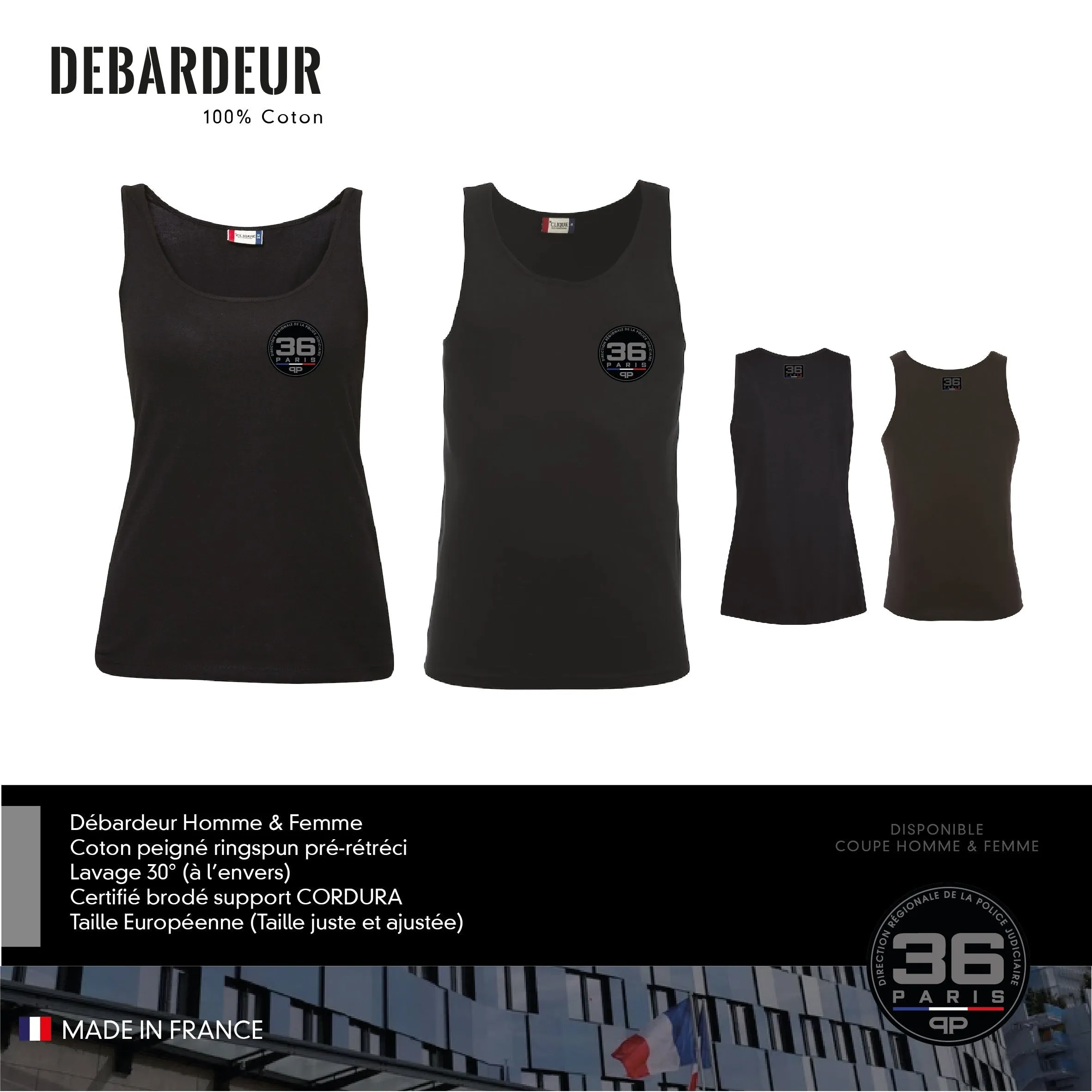 Débardeur 36 PARIS (APJP-DRPJ)