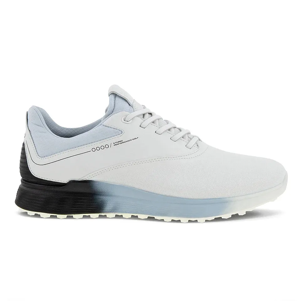 Ecco Chaussures de golf S-Three Blanche Bleu