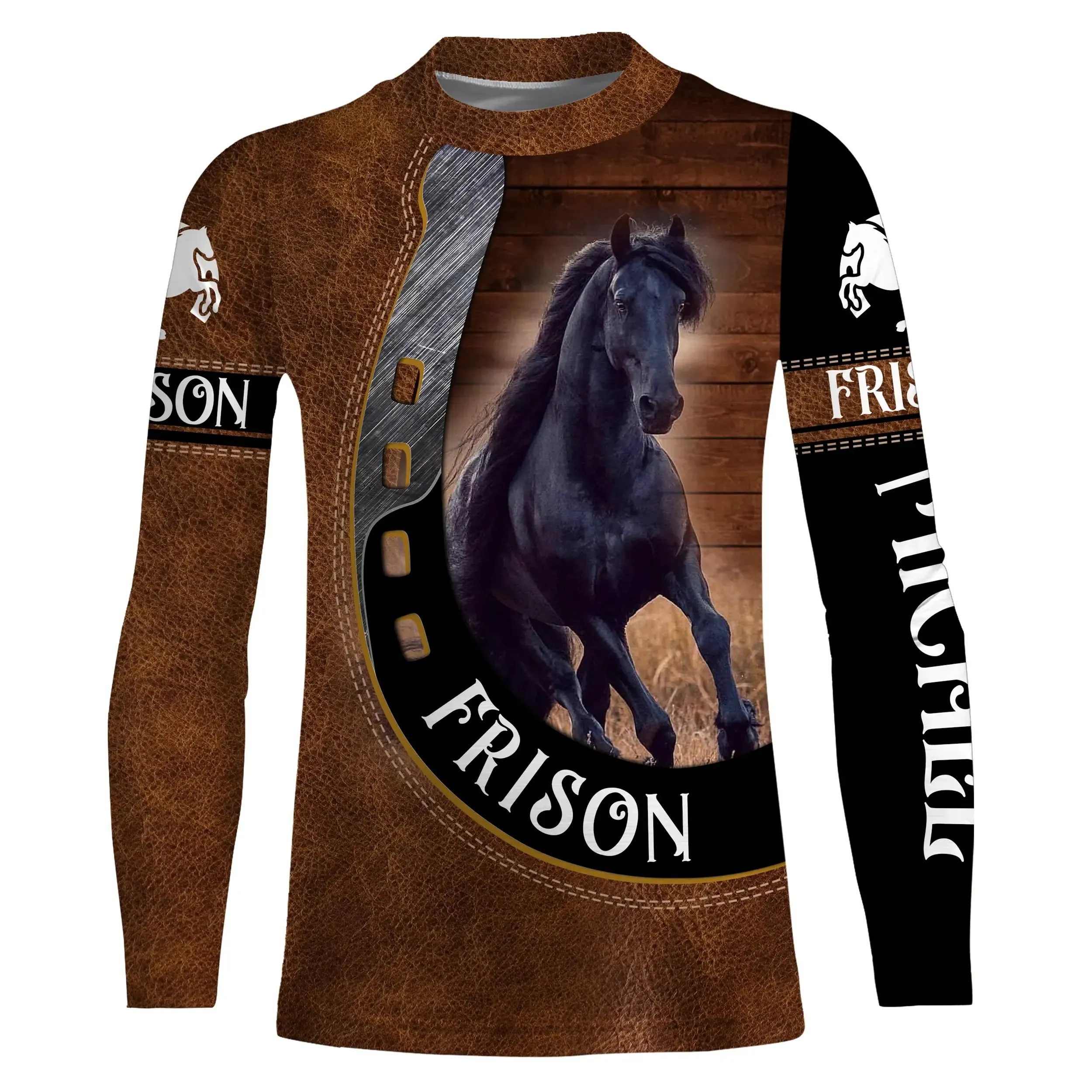 Frison Cheval, Race de Chevaux de Selle, Cadeau Personnalisé équitation, Chevaux Passion, Frison d'Amour - CT05072206