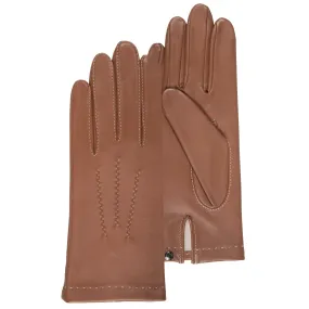 Gants Femme 3 baguettes cuir Cognac