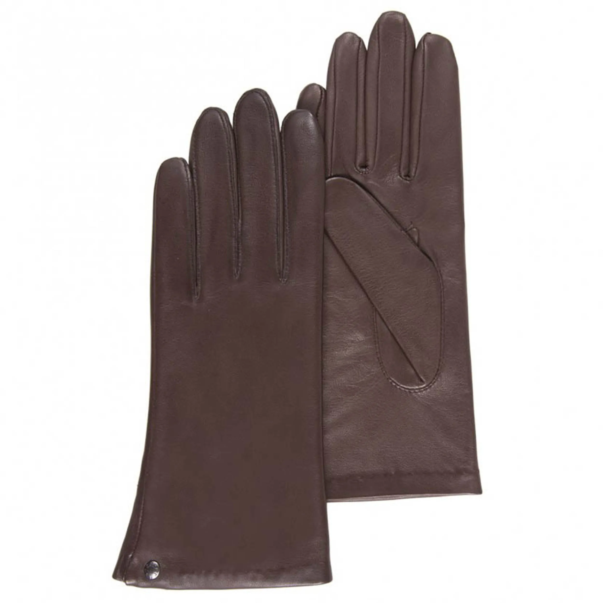 Gants Femme cuir doublé soie Marron