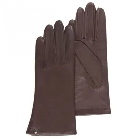 Gants Femme cuir doublé soie Marron