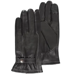 Gants Homme tactiles cuir d'agneau Noir