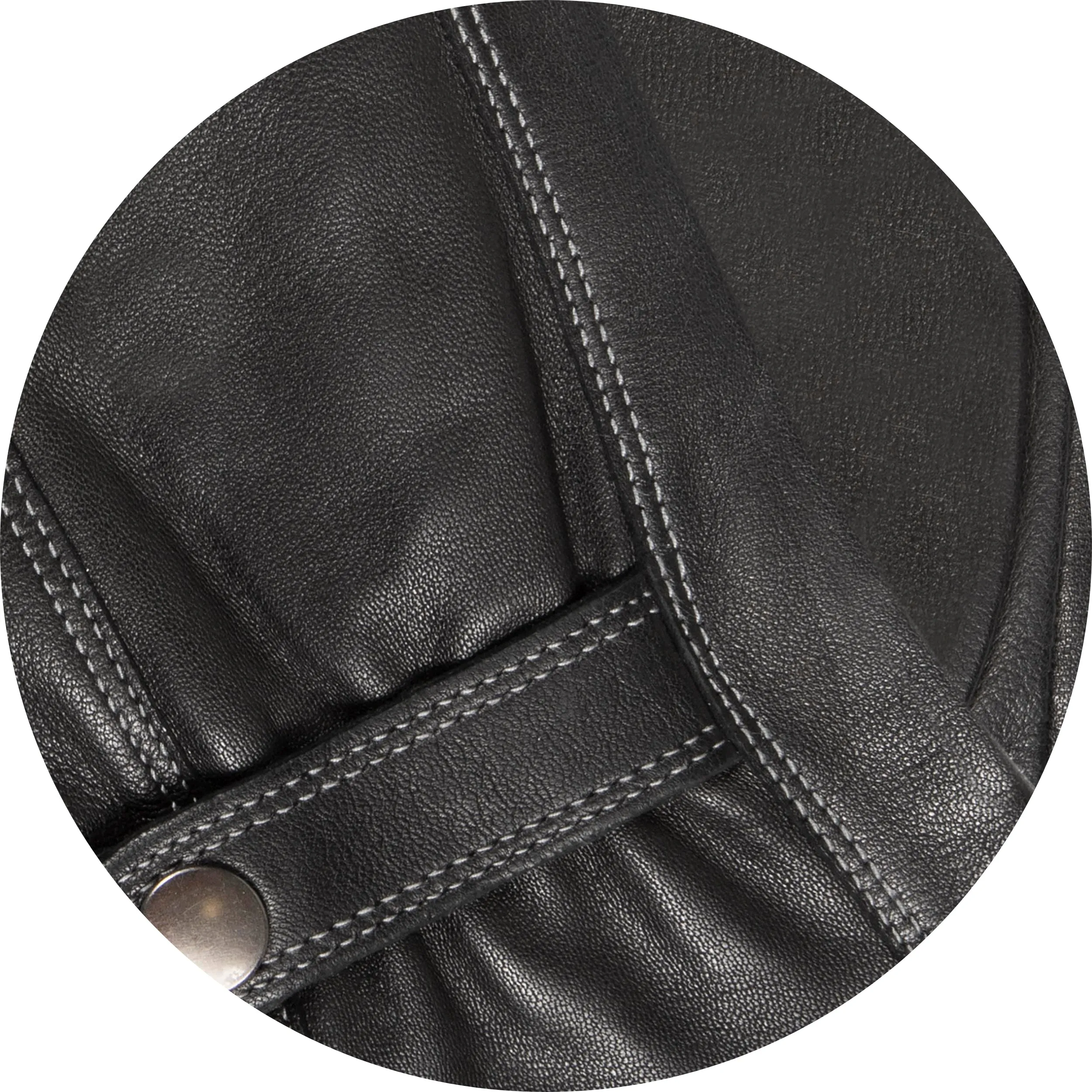 Gants Homme tactiles cuir d'agneau Noir