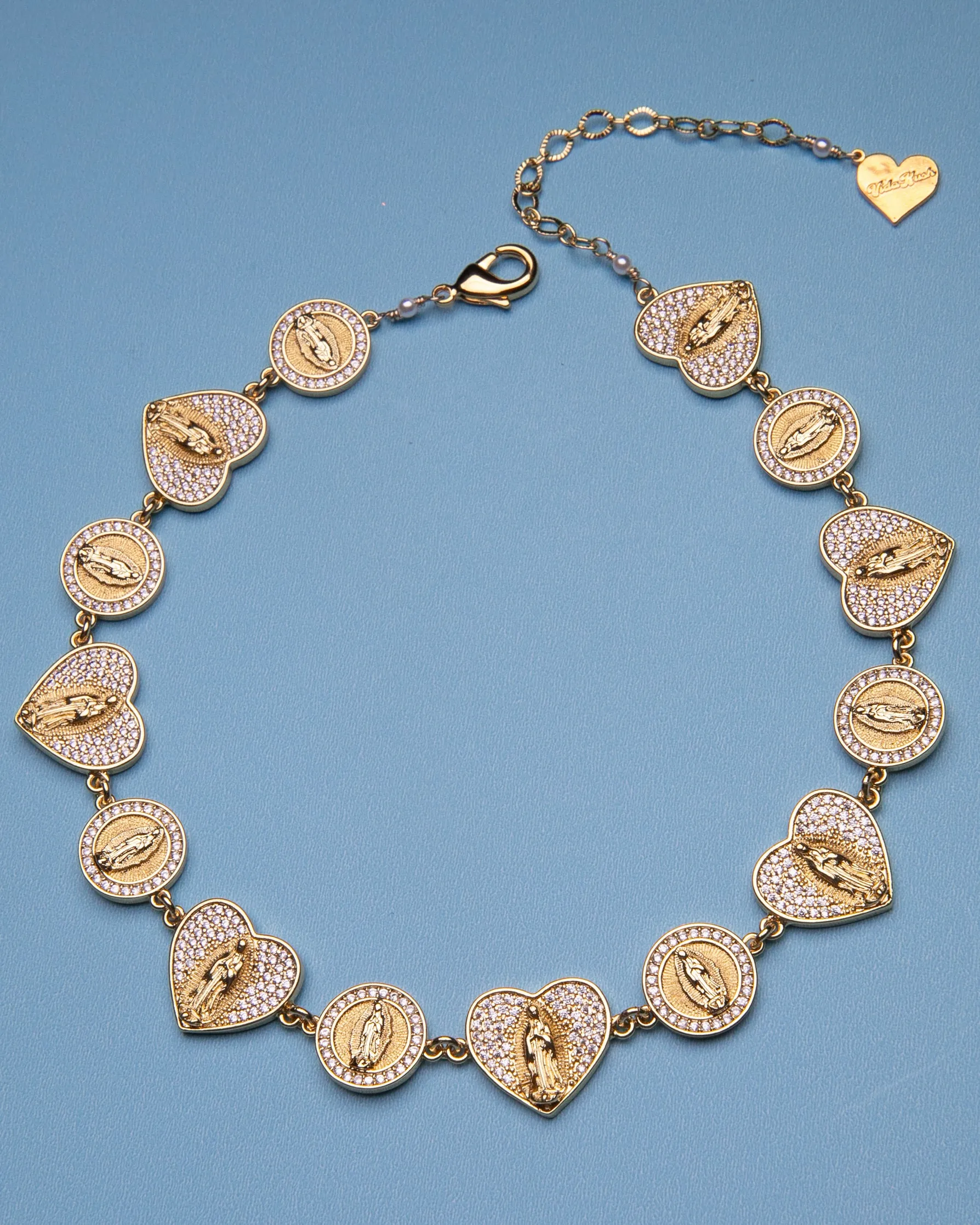 Guadalupe Heart Medallion Choker