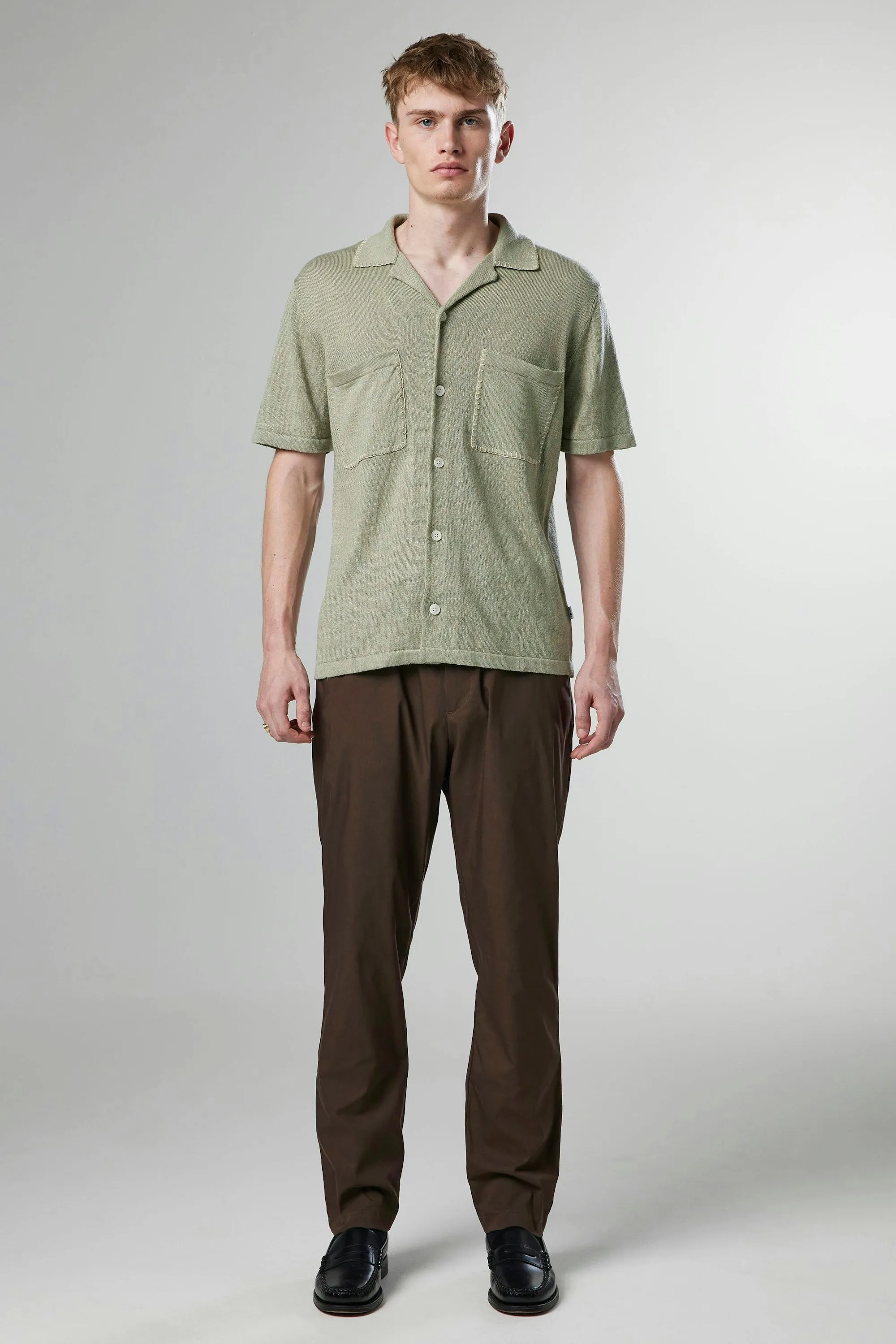 HENRY 6535 SHIRT PALE GREEN