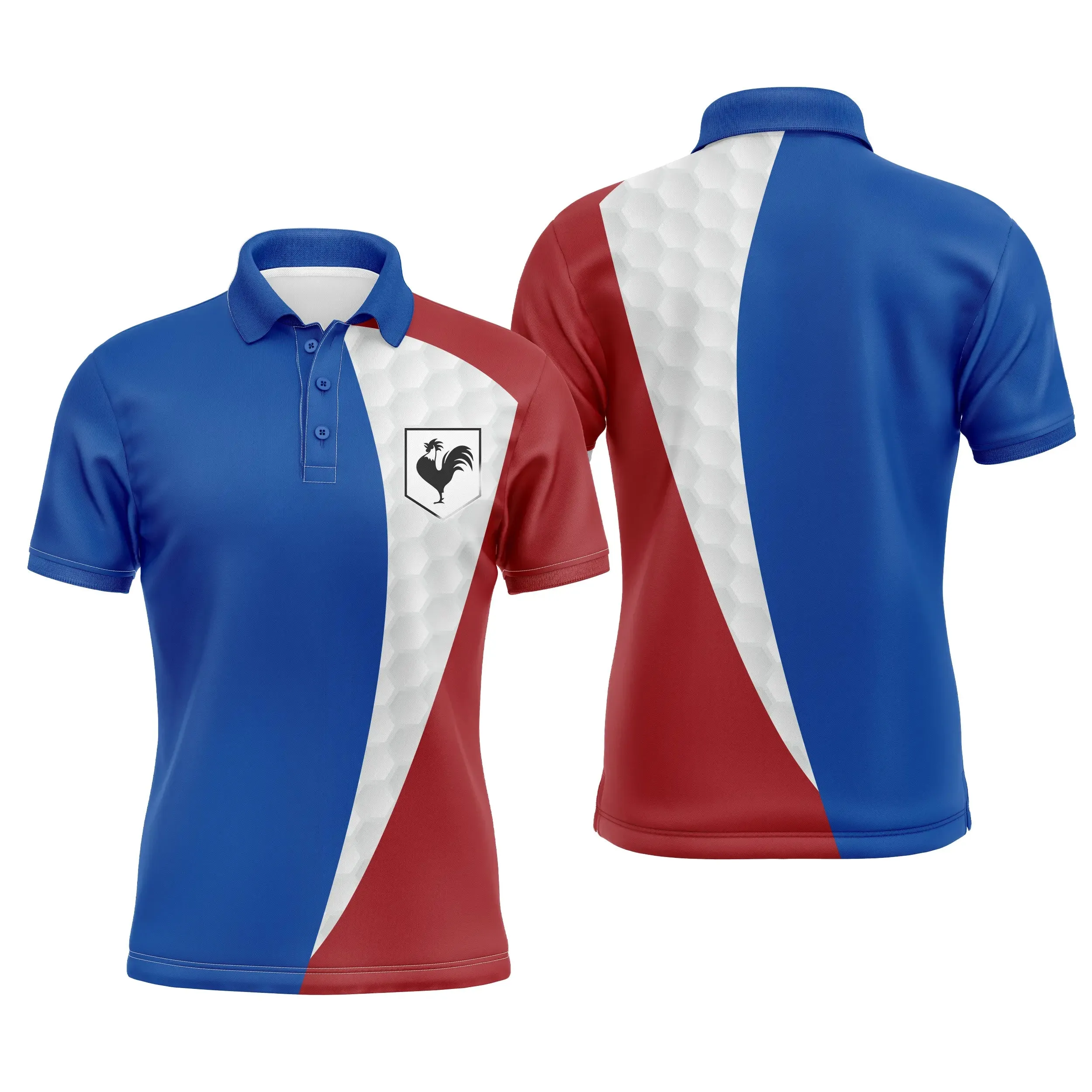 Idée Cadeau Original Golfeur Golfeuse, Fan de Golf, Polo de Sport Homme Femme, Polo à Séchage Rapide, Drapeau de la France - CTS12052218