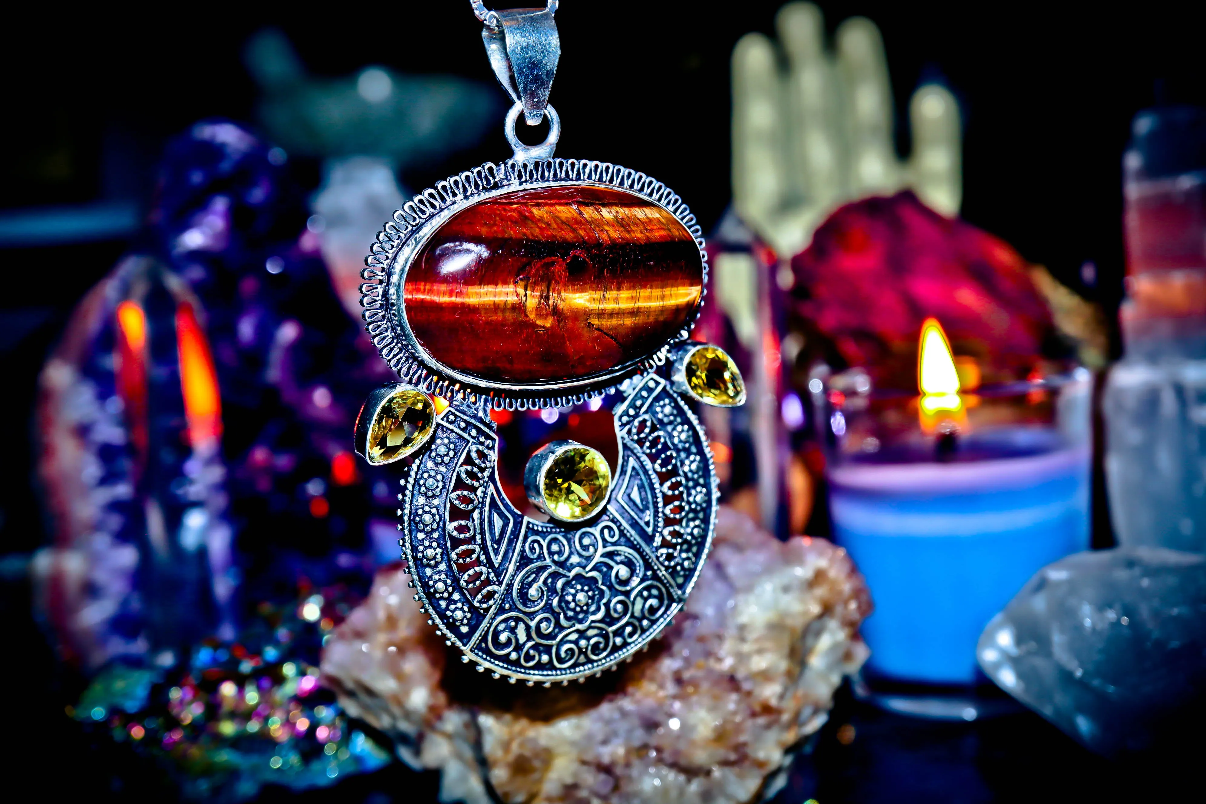 **ILLUMINATI** AMUN RA God of AL-ATUN Illuminati Egyptian Arabic Marid Djinn ANCIENT Artifact Stone Haunted Genie Spirit Vessel ~ Secret Society BILLIONAIRE WEALTH .925! ~ HUGE Amulet! **RARE**