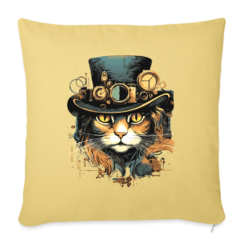 Kissenbezug 45x45cm mit Katzenmotiv "Steampunk Cat"