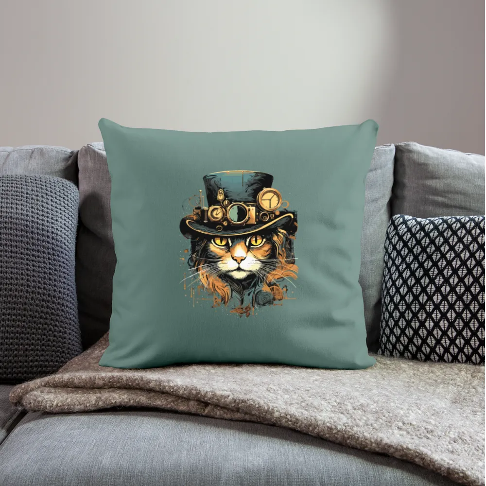 Kissenbezug 45x45cm mit Katzenmotiv "Steampunk Cat"