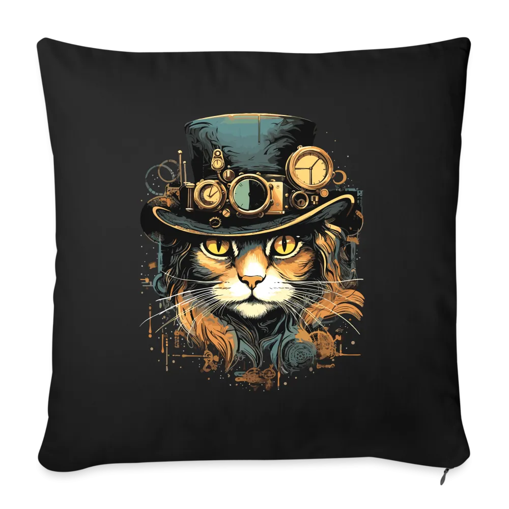 Kissenbezug 45x45cm mit Katzenmotiv "Steampunk Cat"