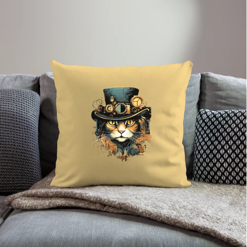 Kissenbezug 45x45cm mit Katzenmotiv "Steampunk Cat"