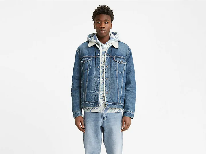 LEVI'S MEN'S TYPE 3 SHERPA TRUCKER JACKET - FABLE