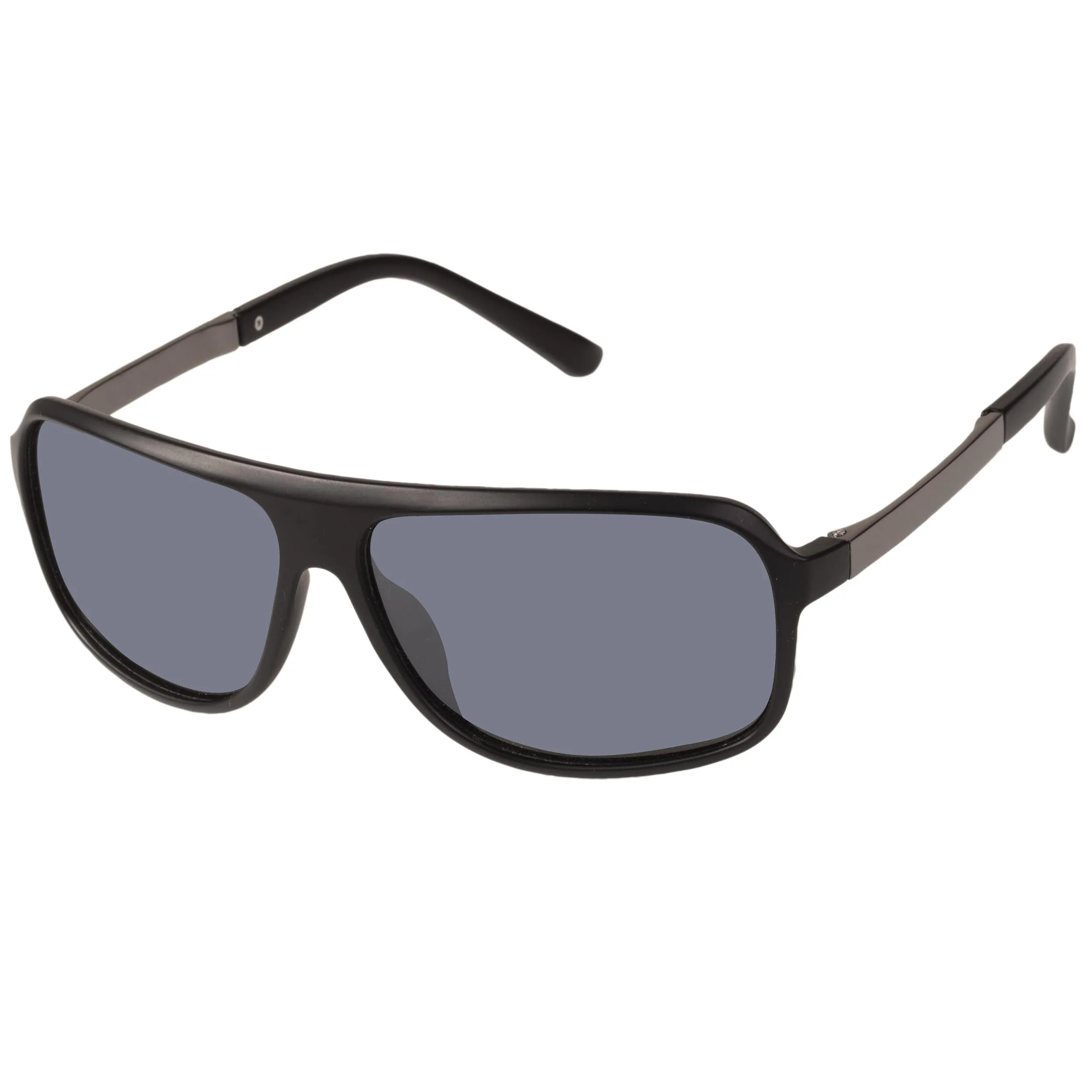 Lunettes de soleil mixte Rectangulaire Noir